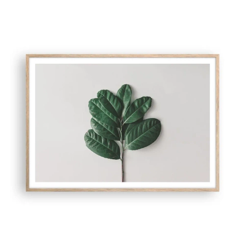 Poster in cornice rovere chiaro - Il disegno della natura stessa - 100x70 cm