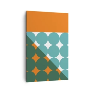 Quadro su tela - Stampe su Tela - Motivi geometrici in colori contrastanti - 80x120cm - In alto obliquo - Decorazione murale moderna per soggiorno e camera da letto ARTTOR