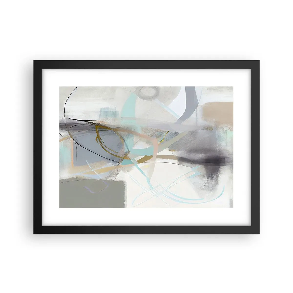 Poster in cornice nera - Astrazione nebulosa - 40x30 cm