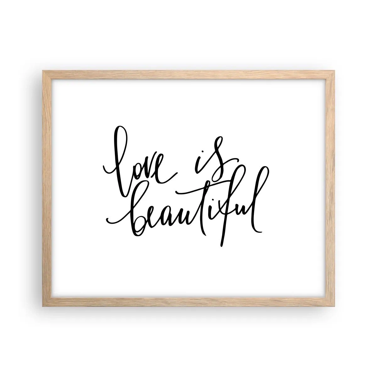 Poster in cornice rovere chiaro - Leggi e ripeti - 50x40 cm