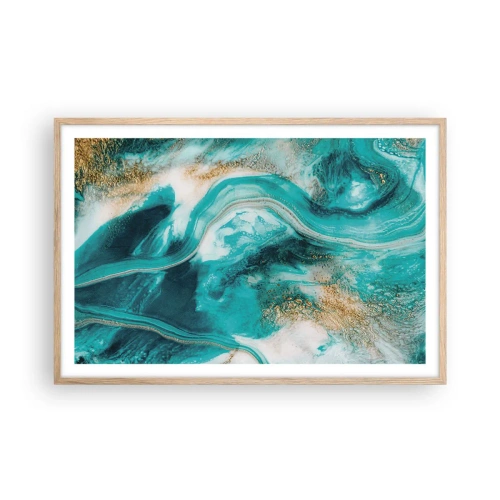 Poster in cornice rovere chiaro - Il fiume d'oro - 91x61 cm