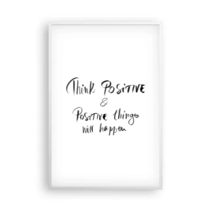 Poster in cornice bianca - Come vivere? - 61x91 cm