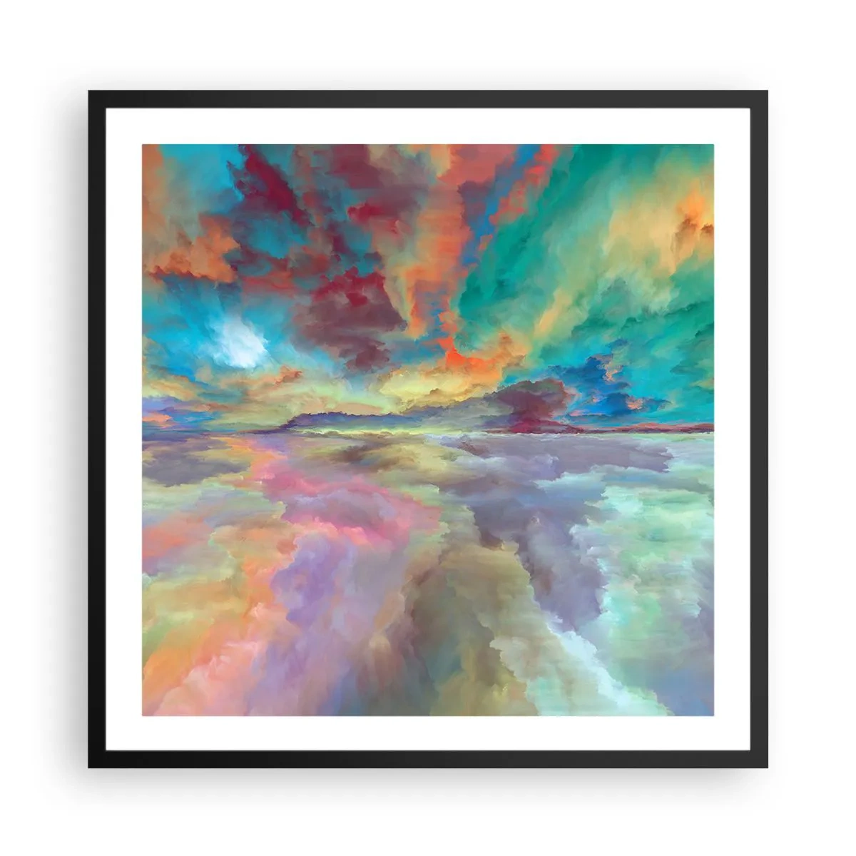 Poster in cornice nera - Due cieli - 60x60 cm