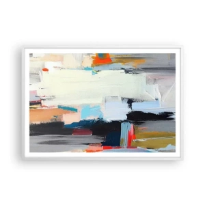 Poster in cornice bianca - C'è una logica? - 100x70 cm