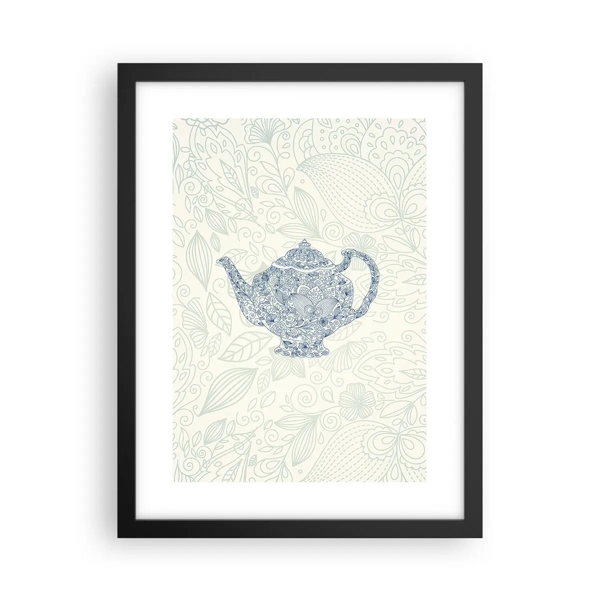 Poster in cornice nera - Magia del tè - 30x40 cm