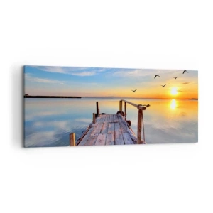 Quadro su tela - Stampe su Tela - Camminando verso il sole - 100x40 cm