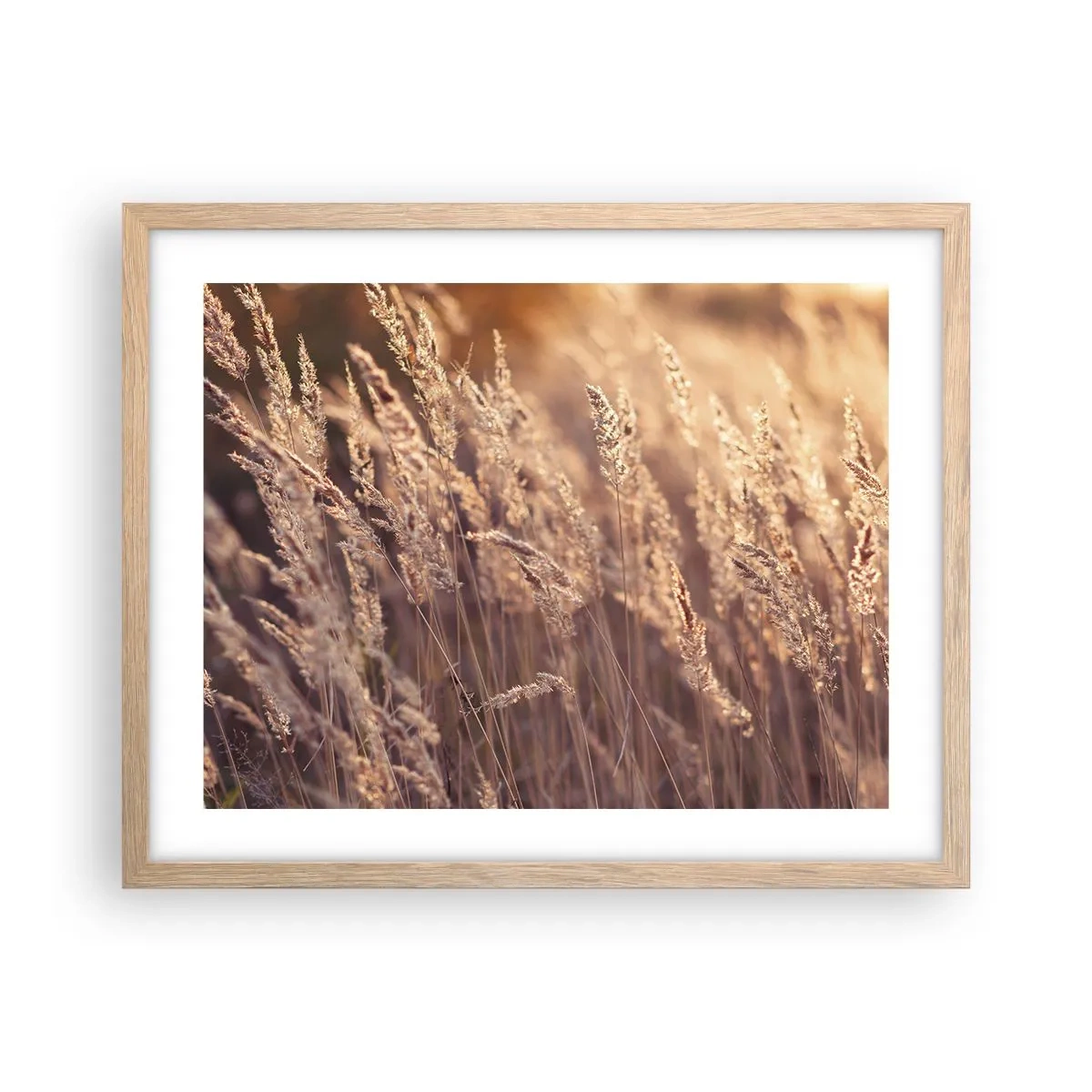 Poster in cornice rovere chiaro - Pronti a salutare l'autunno - 50x40 cm