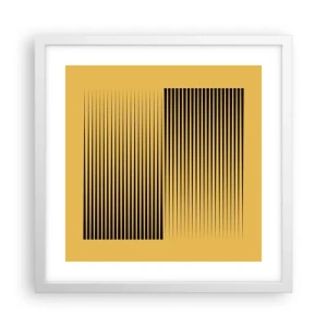 Poster in cornice bianca - La quadratura degli opposti - 40x40 cm