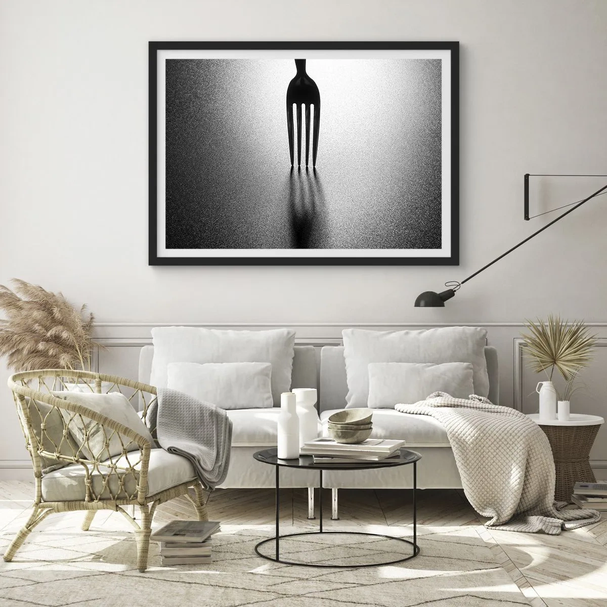 Poster in cornice nera - Luce e ombra - 50x40 cm