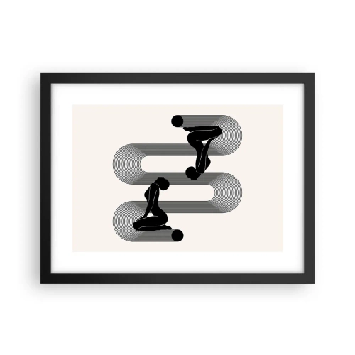Poster in cornice nera - Simmetria sensuale - 40x30 cm