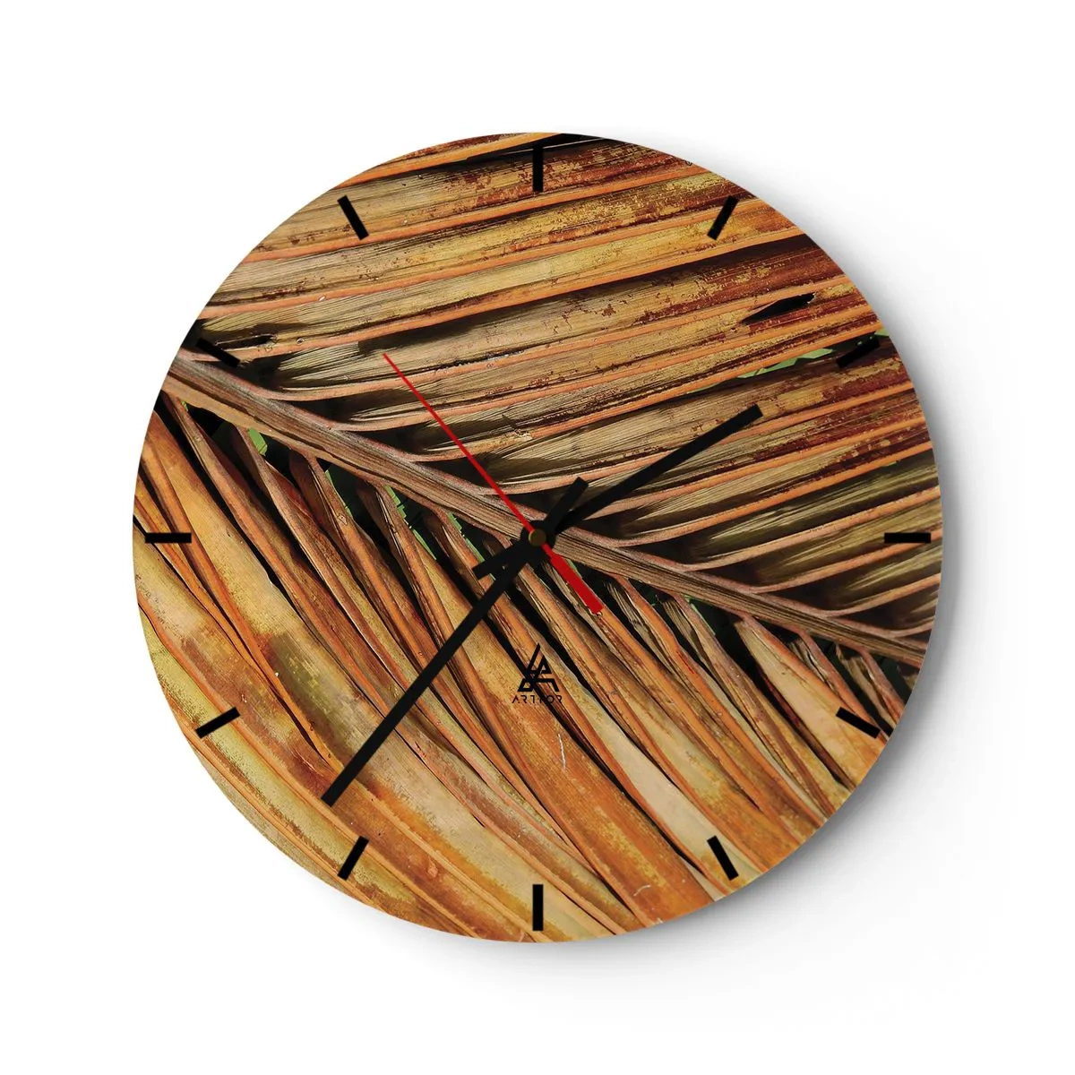 Orologio da parete - Orologio in Vetro - Oro di cocco - 40x40 cm