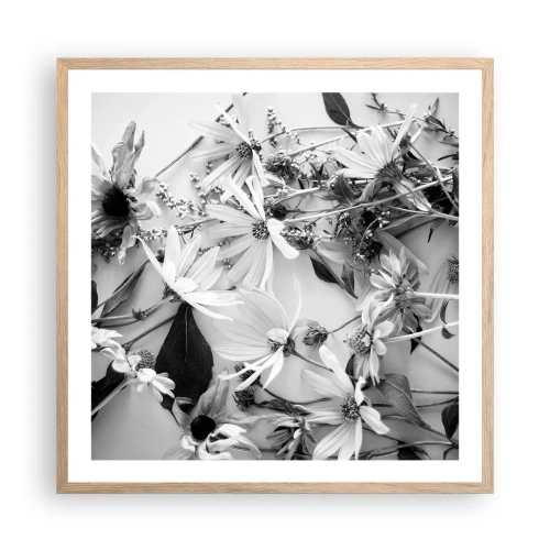 Poster in cornice rovere chiaro - Un non bouquet di fiori - 60x60 cm