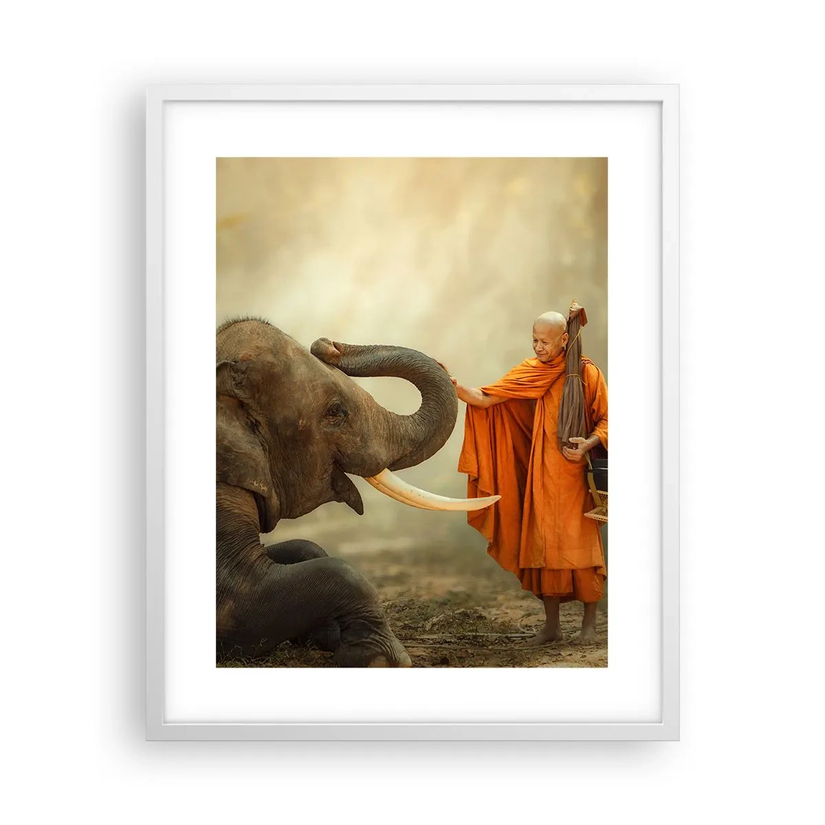 Poster in cornice bianca - Incontro nel viaggio - 40x50 cm