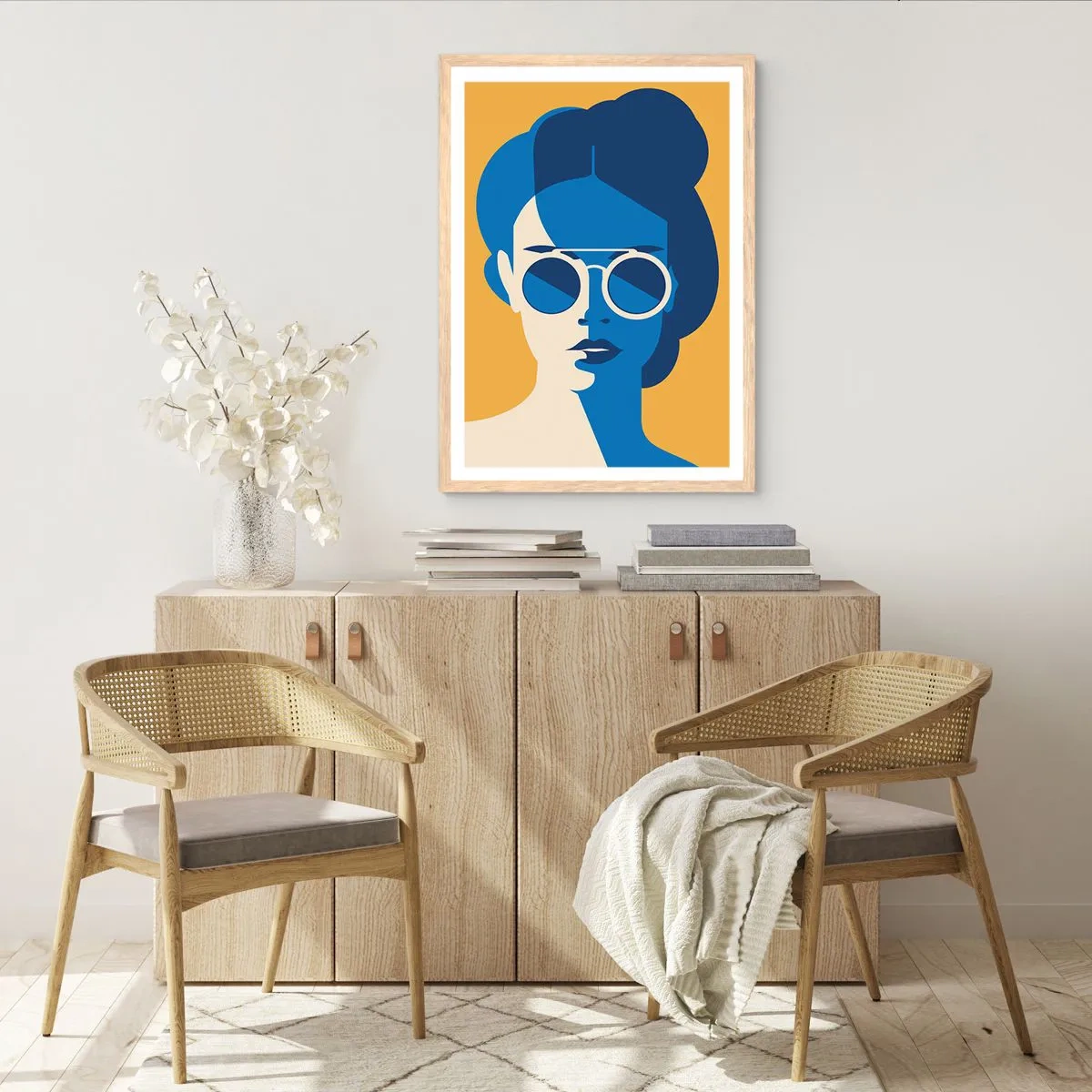 Poster in cornice rovere chiaro - Look vacanziero - 50x70 cm