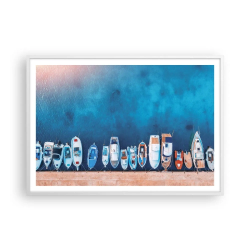 Poster in cornice bianca - In una fila - 100x70 cm