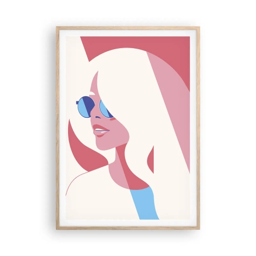 Poster in cornice rovere chiaro - Era una bionda... - 70x100 cm