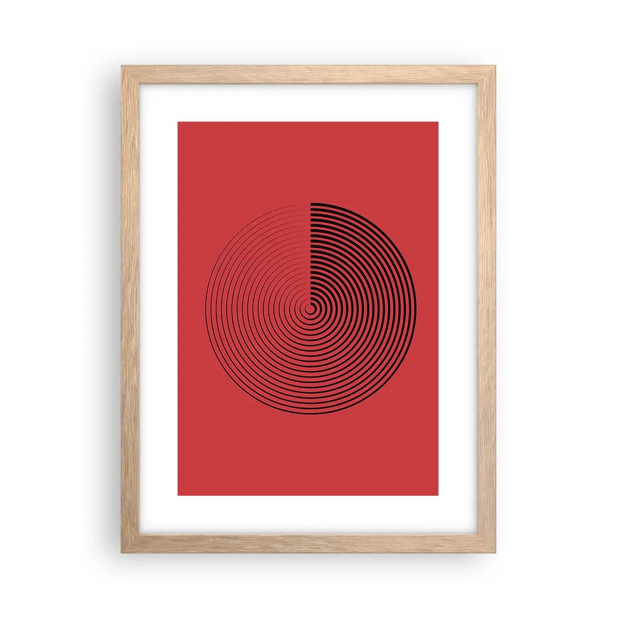 Poster in cornice rovere chiaro - Movimento circolare - 30x40 cm