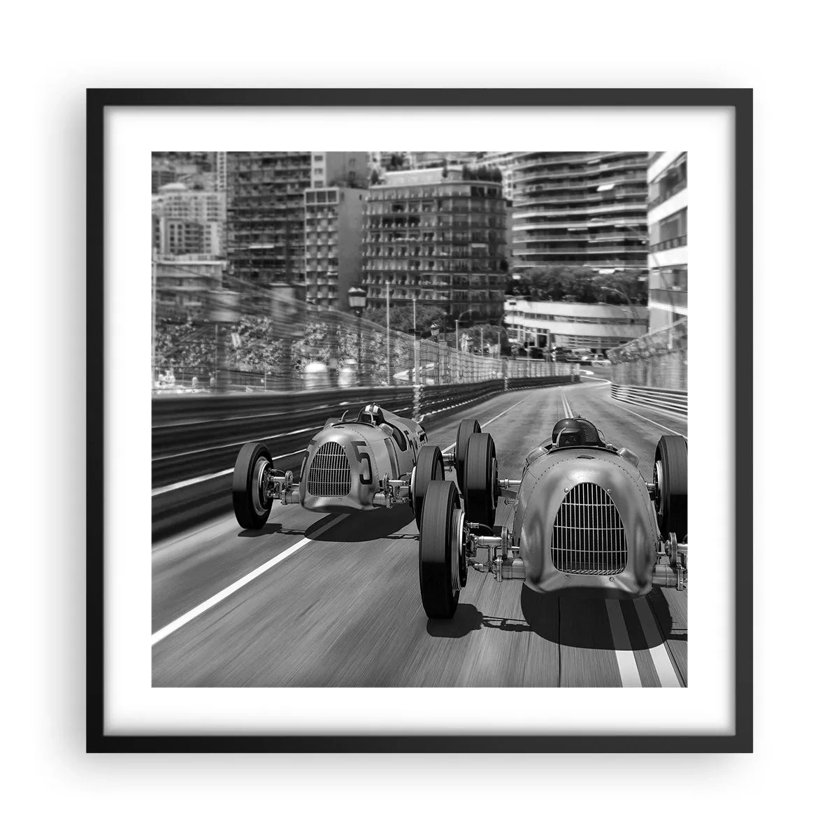 Poster in cornice nera - Tanto tempo fa a Montecarlo - 50x50 cm