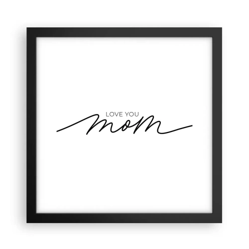 Poster in cornice nera - Grande commozione - 30x30 cm