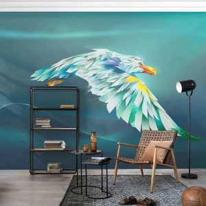 Fotomurali Premium Canvas - Potenza del volo dell'aquila - Astrazione, Aquila, Uccello - 500x350 cm