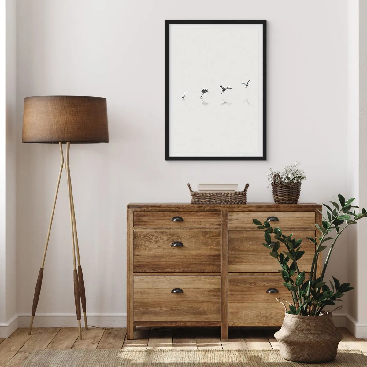 Poster in cornice nera - Quattro semplici passi - 70x100 cm