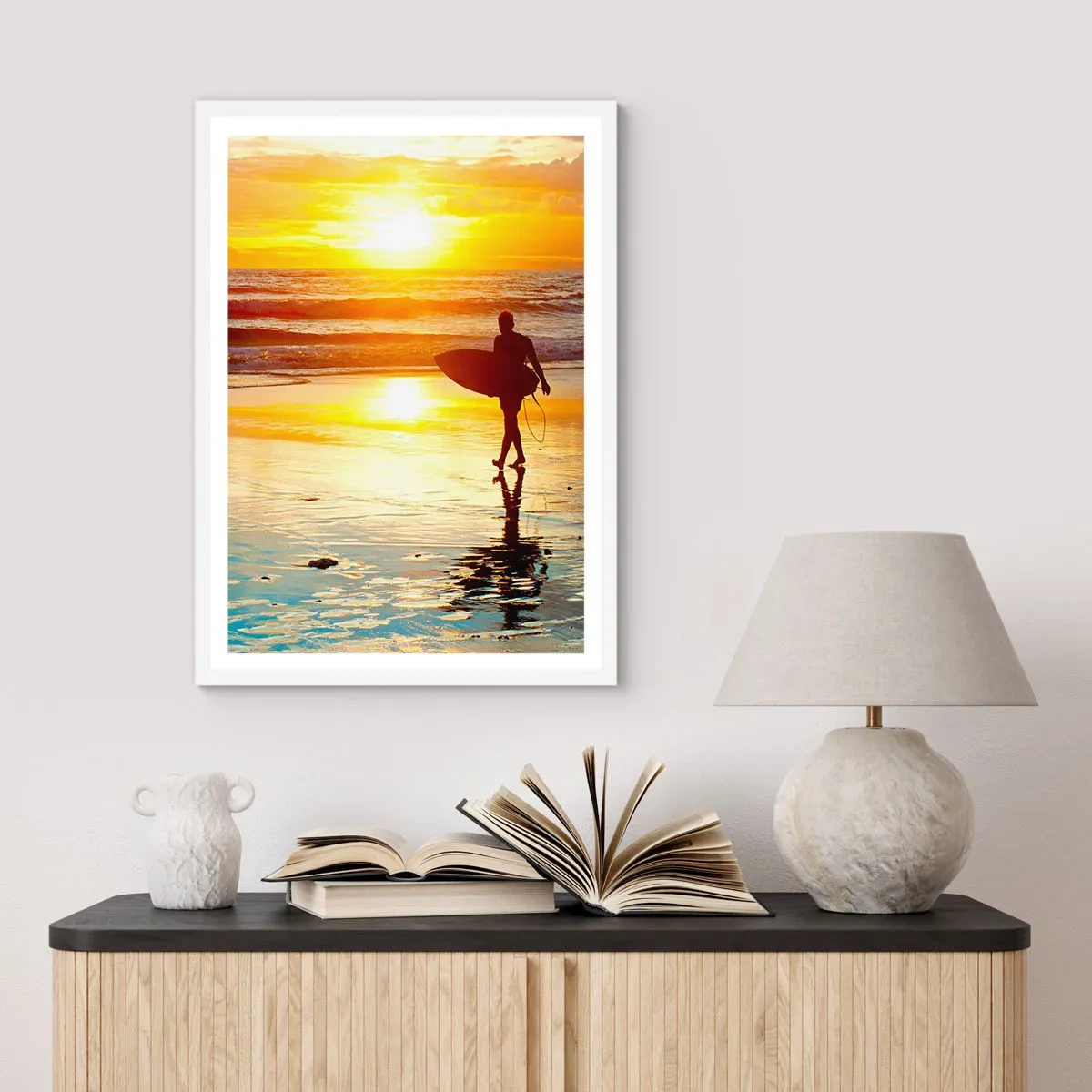 Poster in cornice bianca - Il ritorno del guerriero - 70x100 cm