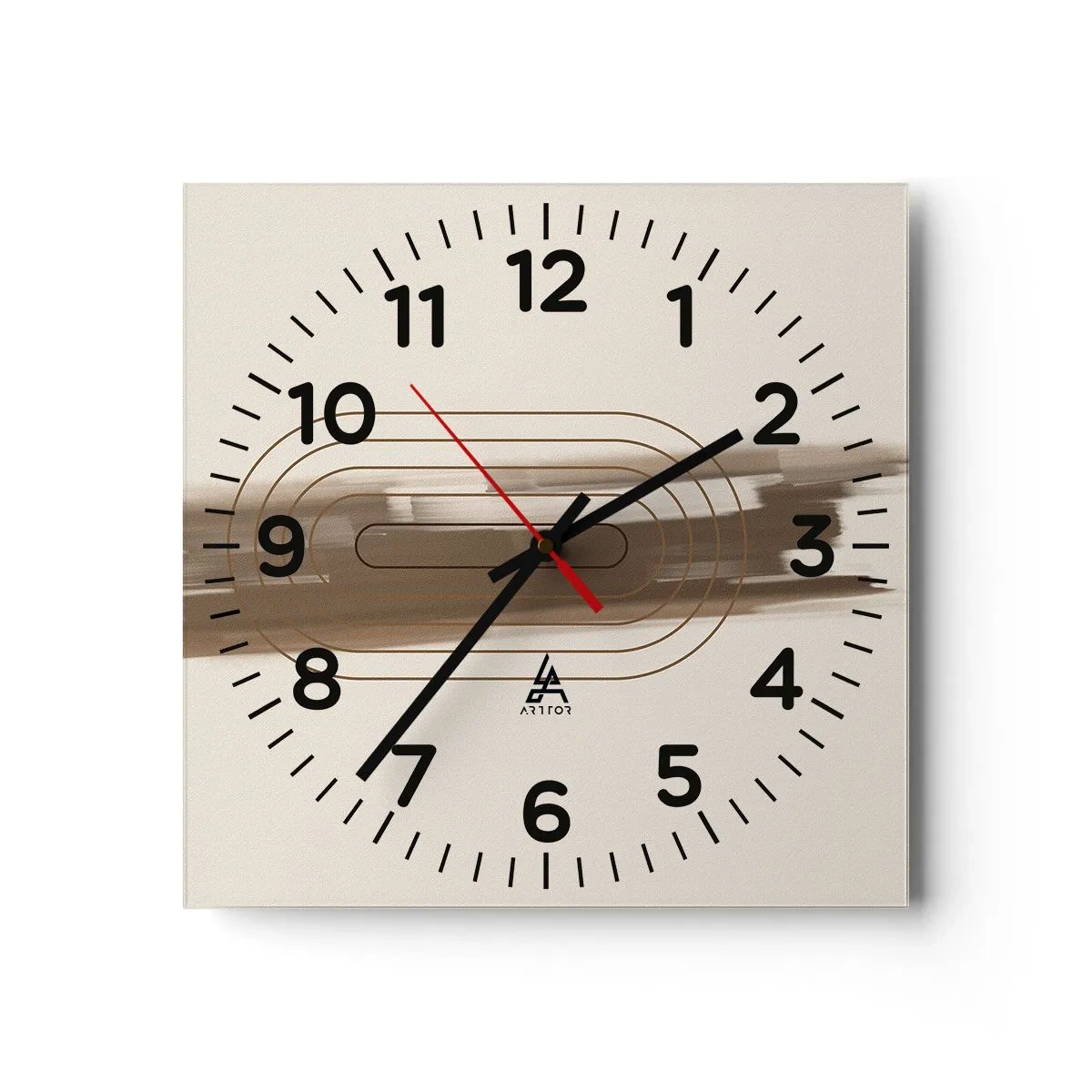 Orologio da parete - Orologio in Vetro - Un soffio di grigio - 40x40 cm