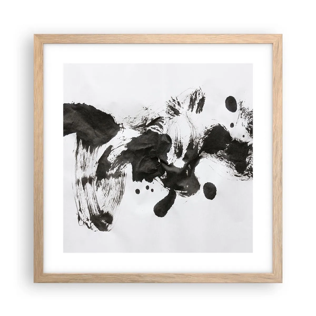 Poster in cornice rovere chiaro - C'è un senso nella follia? - 40x40 cm