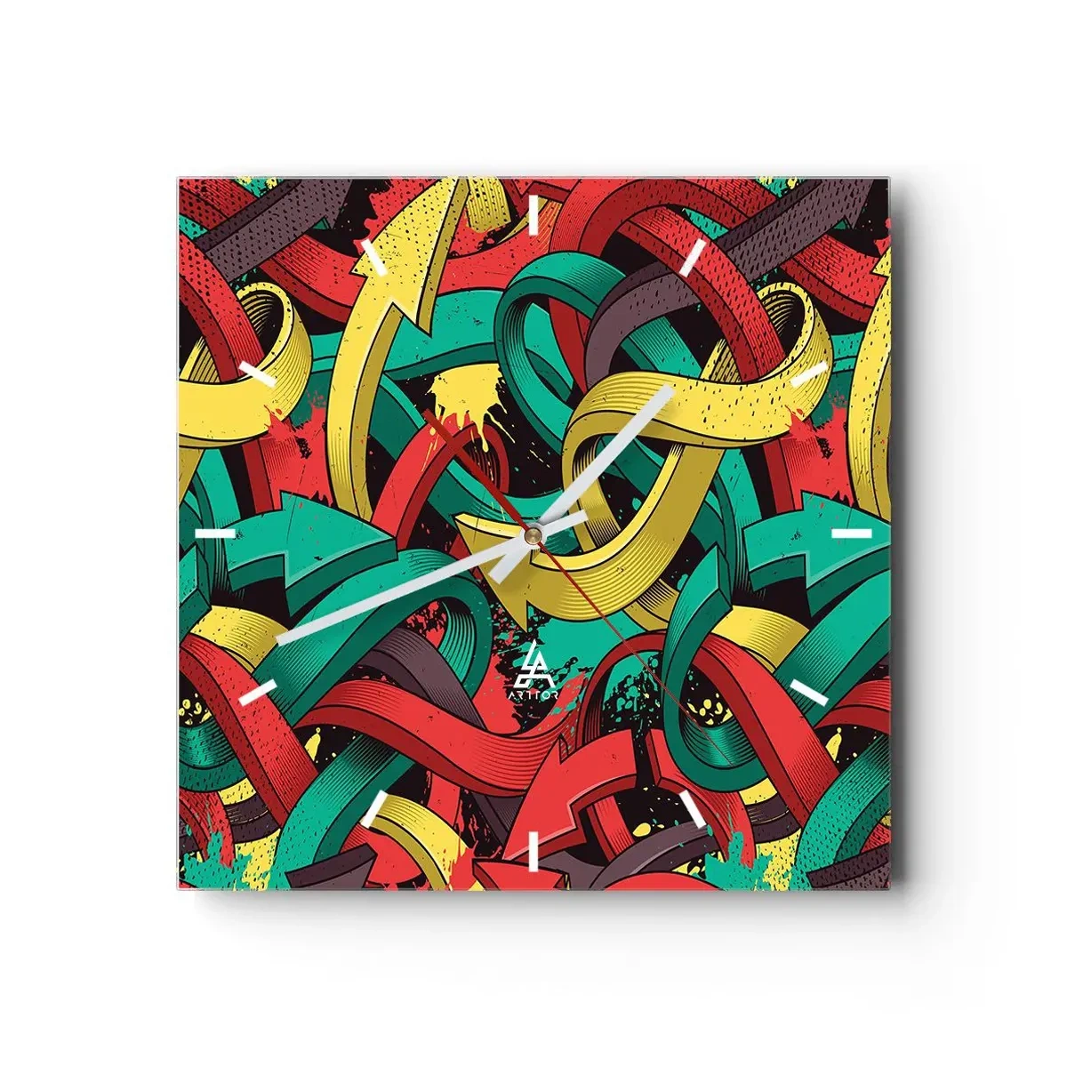 Orologio da parete - Orologio in Vetro - Qual è la via giusta? - 40x40 cm