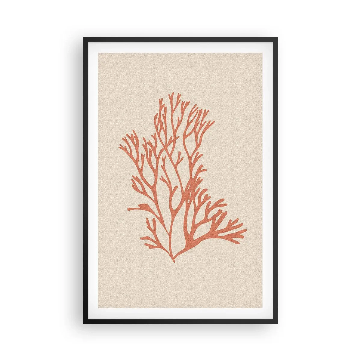 Poster in cornice nera - Filigrana di corallo - 61x91 cm