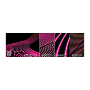 Campione di Fotomurale Premium Canvas - Il viale della luce - Linee, Moderno, Neon - 100x30 cm