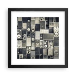 Poster in cornice nera - Armonia di suoni - 30x30 cm