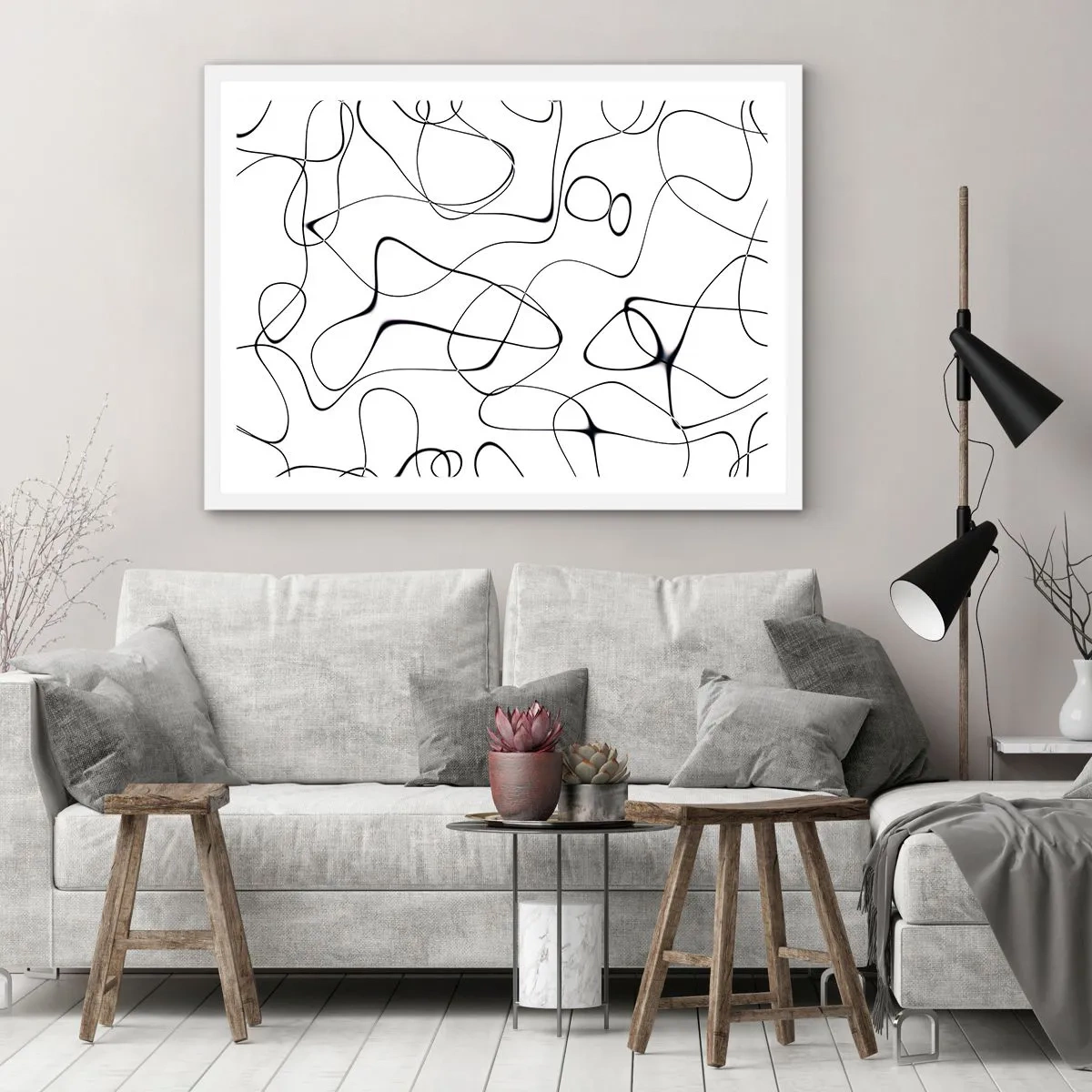 Poster in cornice bianca - Strade della vita, eventi del destino - 91x61 cm