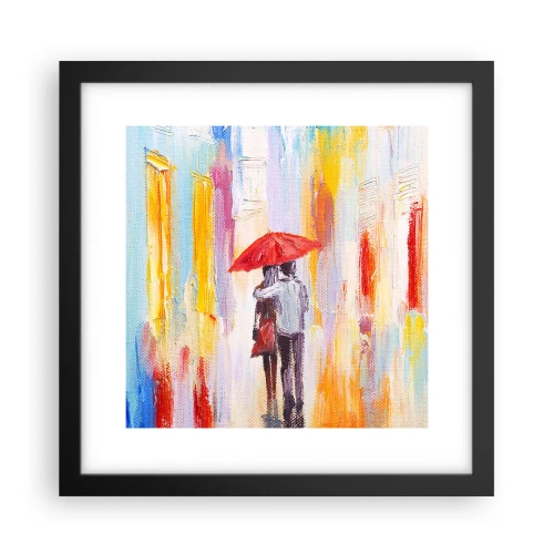 Poster in cornice nera - Che piova ancora - 30x30 cm