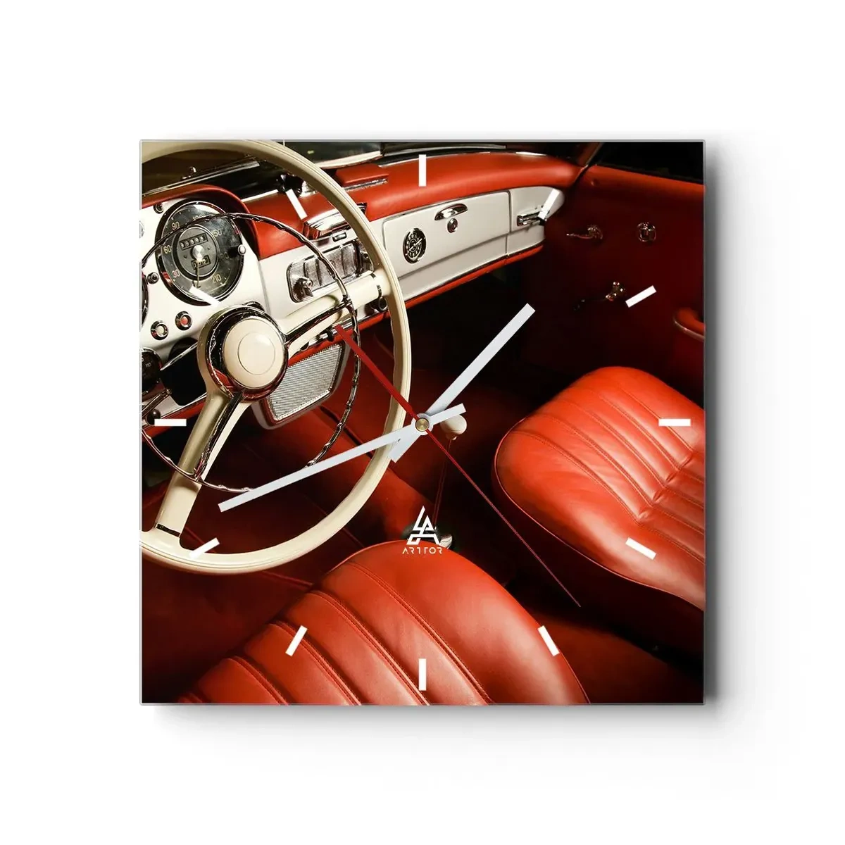 Orologio da parete - Orologio in Vetro - Lusso in stile vintage - 40x40 cm