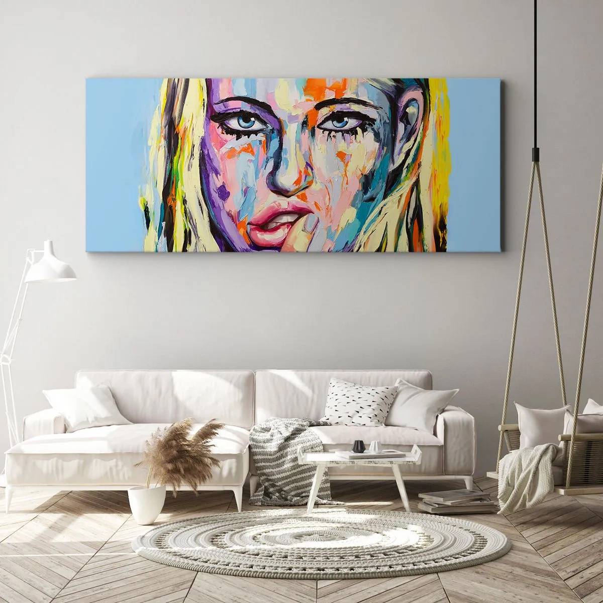 Quadro su tela - Stampe su Tela - Guardala dritto negli occhi - 100x40 cm