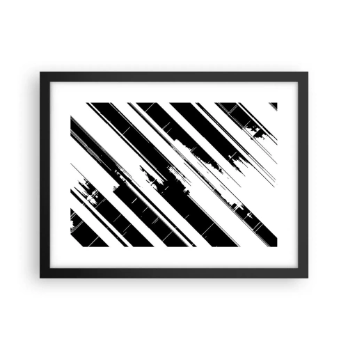 Poster in cornice nera - Composizione intensa e dinamica - 40x30 cm