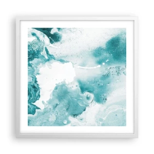 Poster in cornice bianca - Palude blu - 50x50 cm