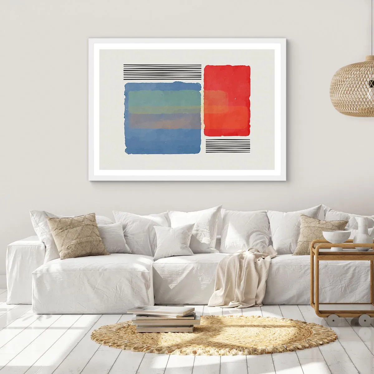 Poster in cornice bianca - Spirito e lettera della geometria - 50x40 cm