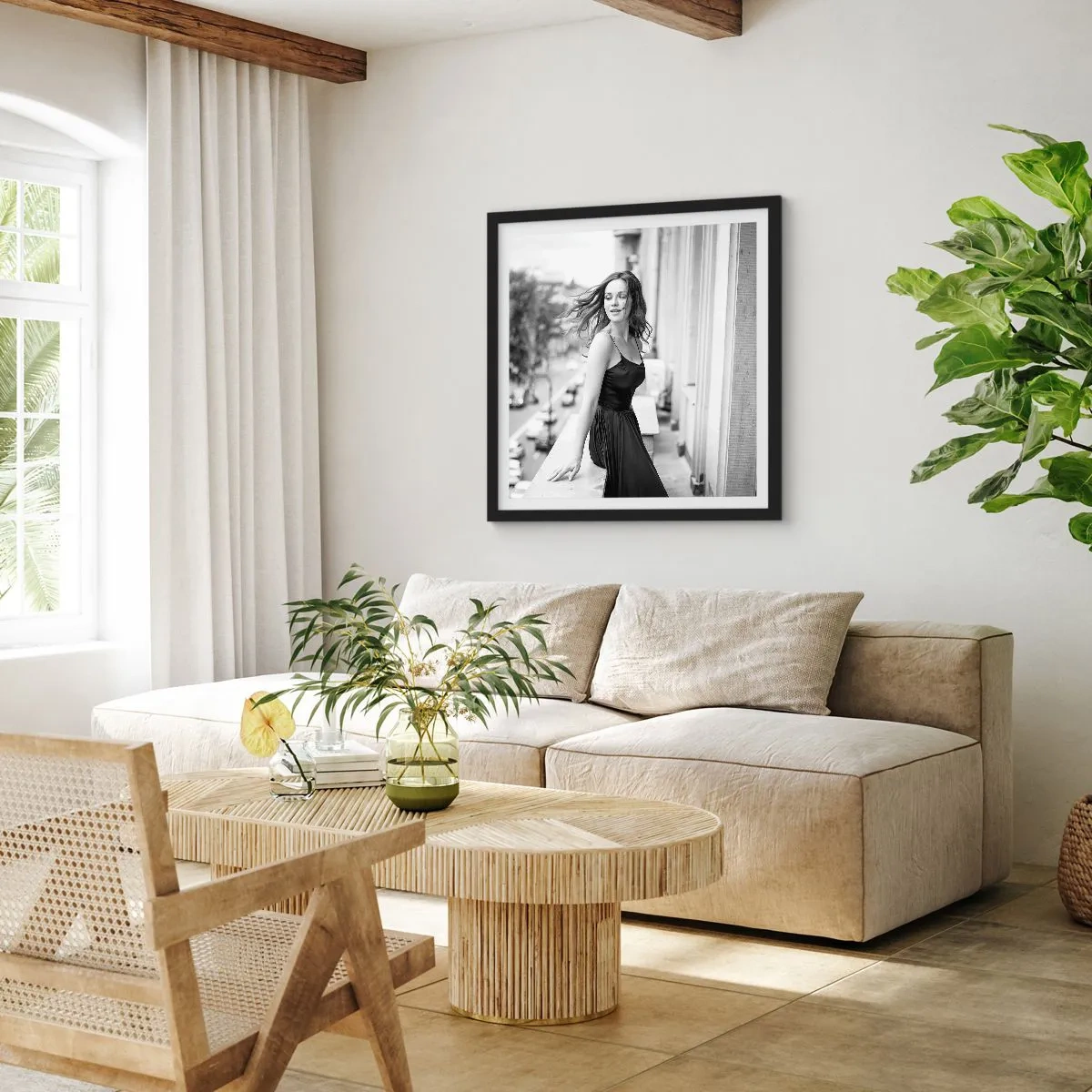 Poster in cornice nera - Sicuramente parigina - 60x60 cm