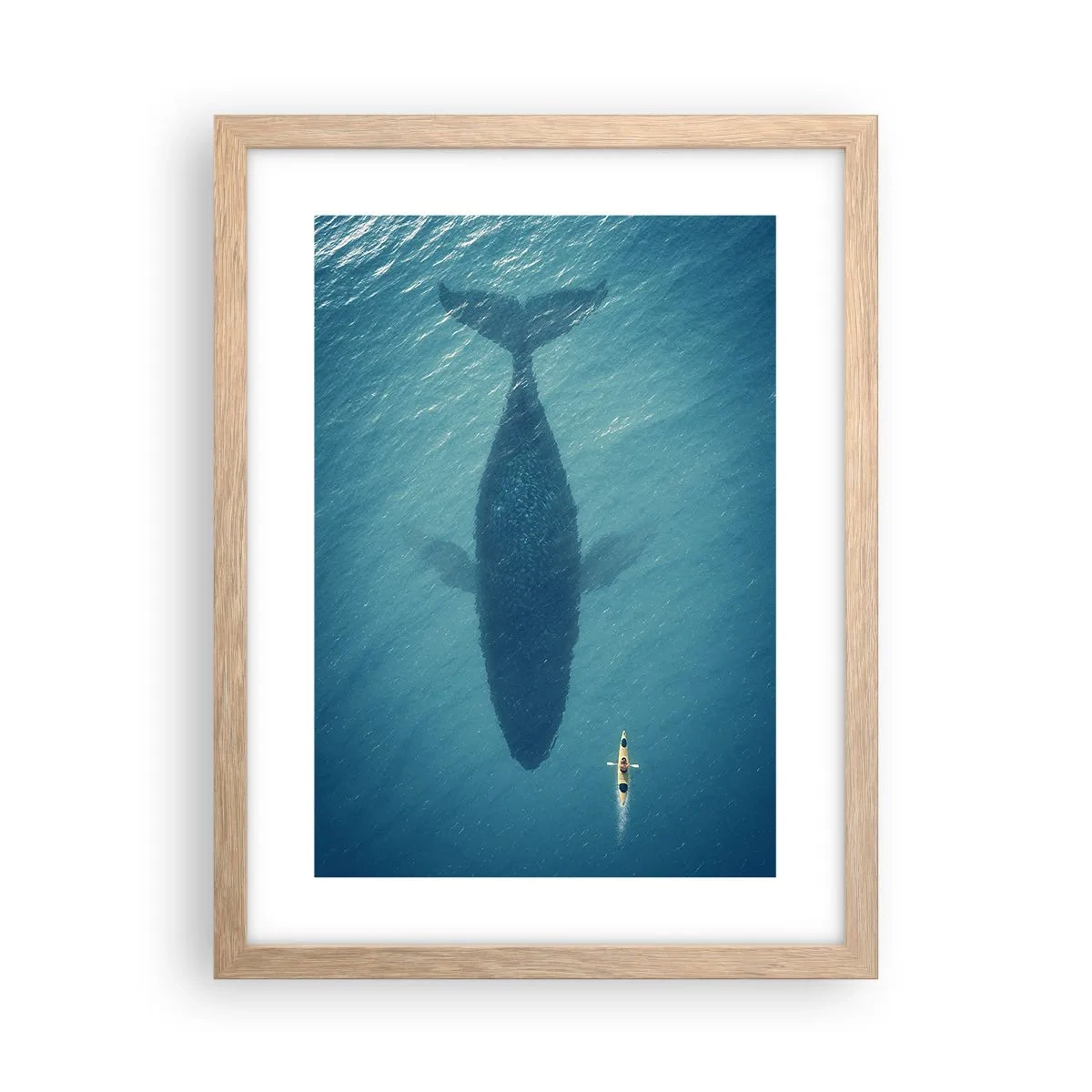 Poster in cornice rovere chiaro - Incontro sull'oceano - 30x40 cm