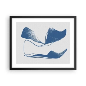 Poster in cornice nera - Astrazione alata - 50x40 cm