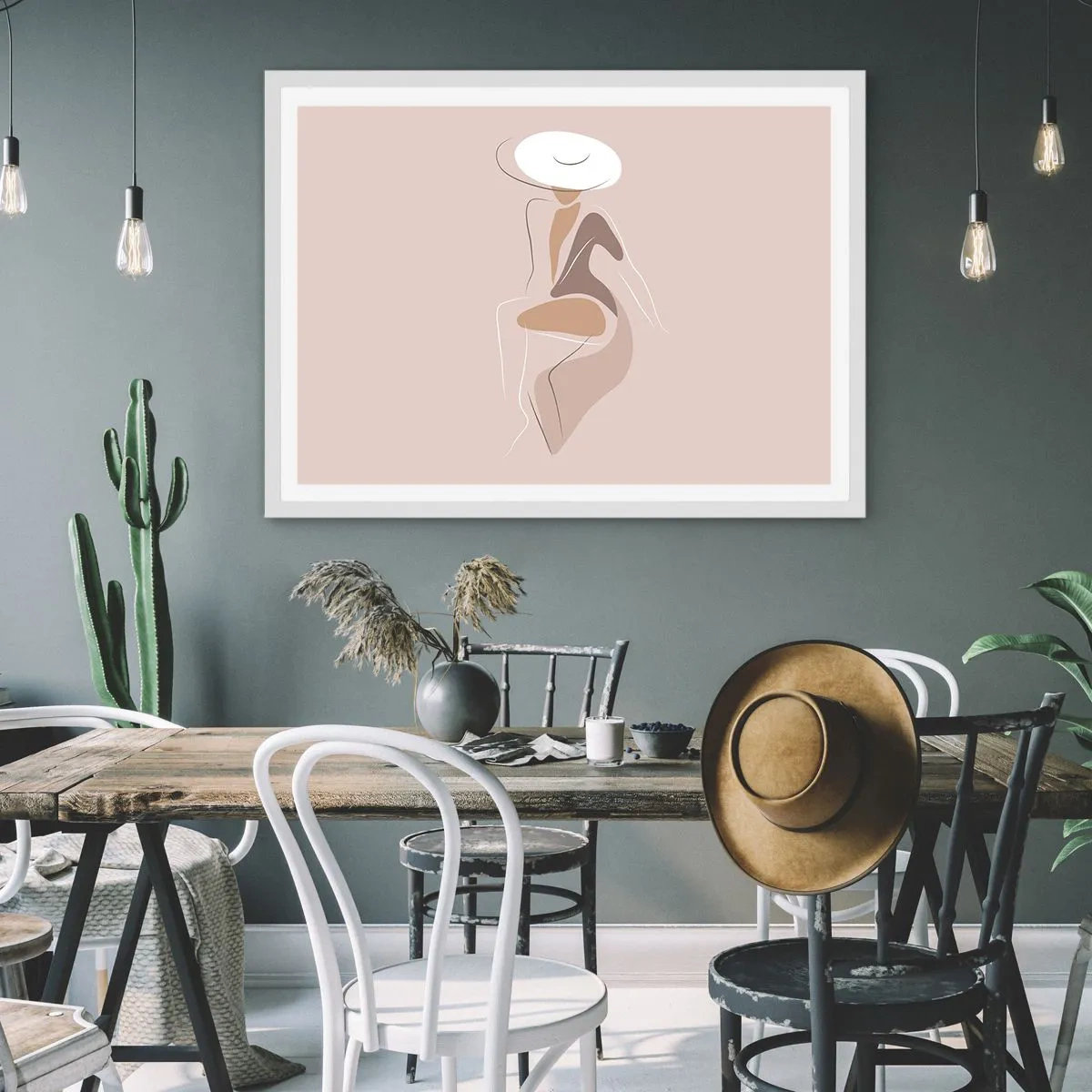 Poster in cornice bianca - Essere una dama - 70x50 cm