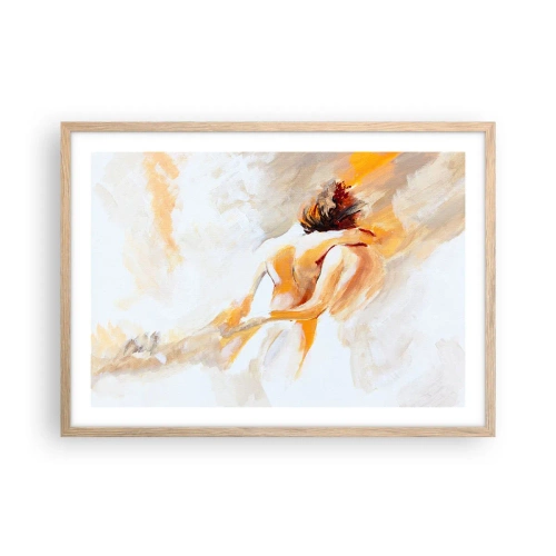 Poster in cornice rovere chiaro - Nel cielo dell'intimità - 70x50 cm