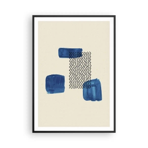 Poster in cornice nera - Quartetto astratto - 70x100 cm