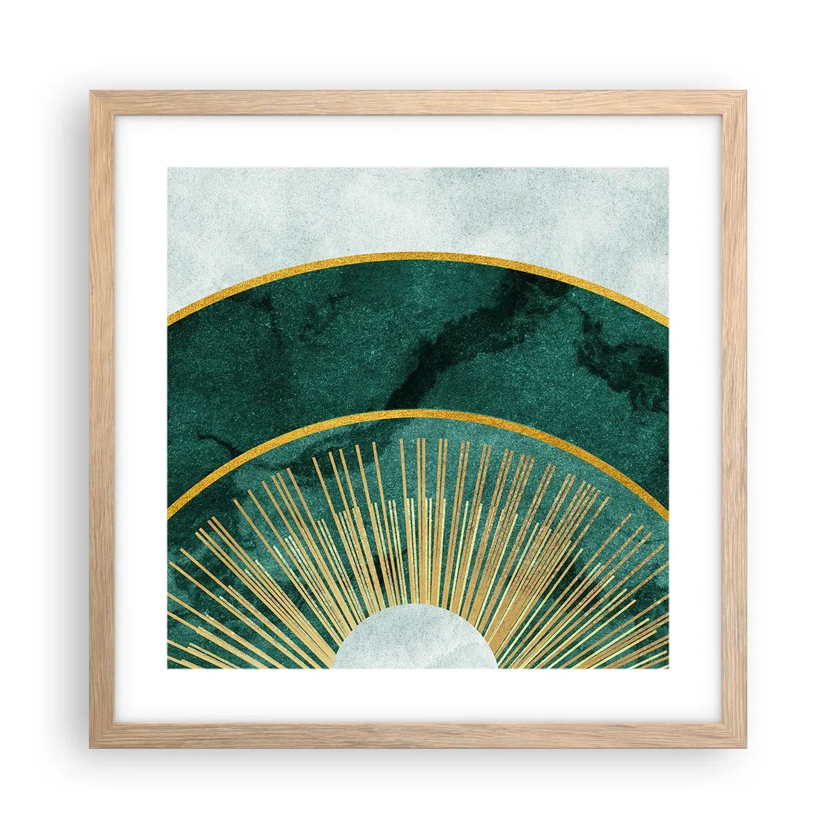 Poster in cornice rovere chiaro - Un altro sistema solare - 40x40 cm