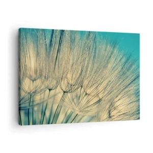 Quadro su tela - Stampe su Tela - Macrofotografia dei denti di leone alla luce del giorno - 70x50cm - Aspettando il vento - Decorazione murale moderna per soggiorno e camera da letto ARTTOR