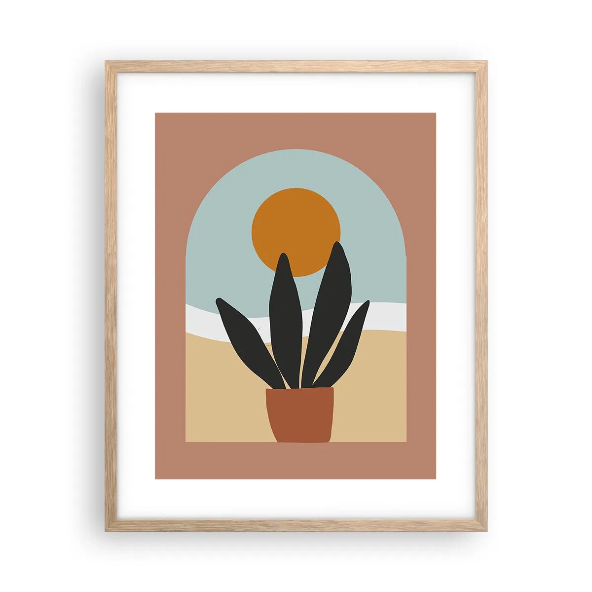 Poster in cornice rovere chiaro - Piccole gioie - 40x50 cm