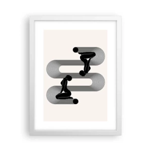 Poster in cornice bianca - Simmetria sensuale - 30x40 cm