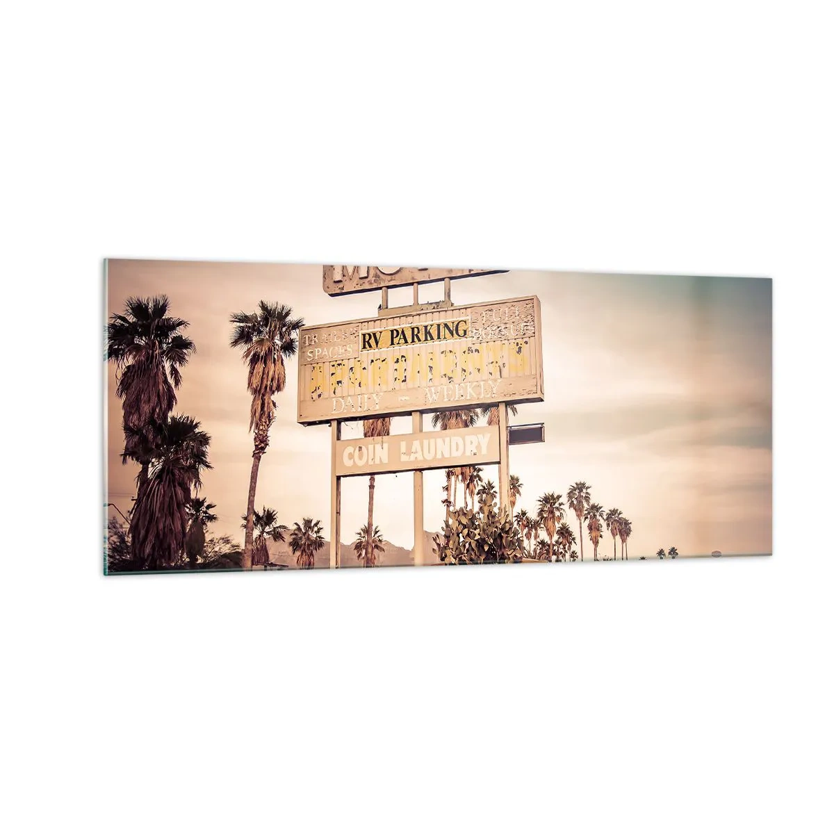 Quadro su vetro - Qui il tempo si è fermato - 100x40 cm